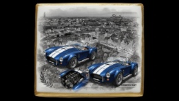 Ciastko lukier Auto Fan PASJA Shelby Cobra 427 Bakegram
