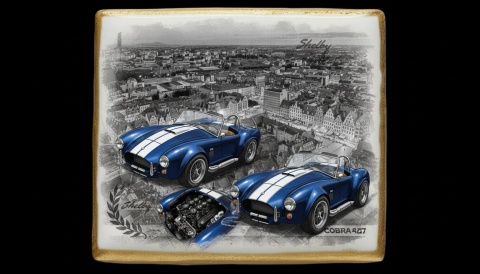Ciastko lukier Auto Fan PASJA Shelby Cobra 427 Bakegram