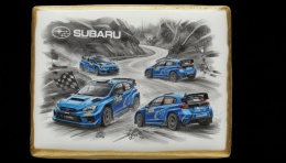 Ciastko lukier Auto Fan PASJA  Subaru w Akcji
