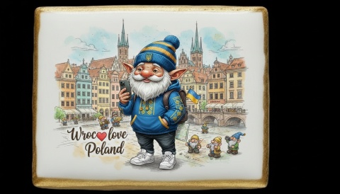 Ciastko lukier Pamiątka  Turystyczny krasnal wrocławski na tropie przygód!