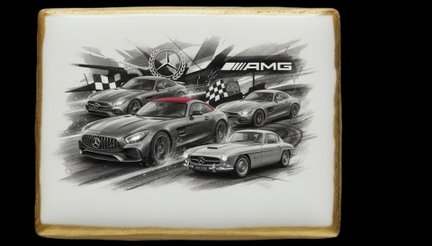 Ciastko lukier Auto Fan PASJA AMG  Synonim Motoryzacyjnego Dynamizmu