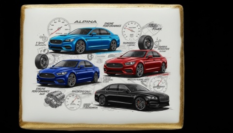 Ciastko lukier Auto Fan PASJA Alpina na Ciasteczku