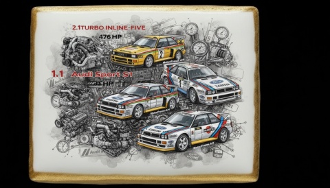 Ciastko lukier Auto Fan PASJA Audi Sport S1