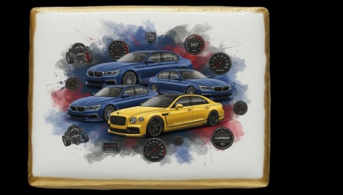 Ciastko lukier Auto Fan PASJA  Auto w Ruchu