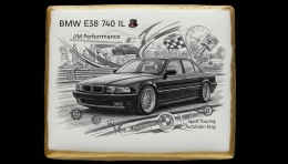 Ciastko lukier Auto Fan PASJA BMW E38 740 IL