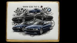 Ciastko lukier Auto Fan PASJA BMW E38 740 IL