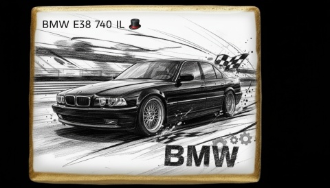 Ciastko lukier Auto Fan PASJA  BMW E38 740 IL