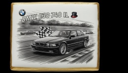 Ciastko lukier Auto Fan PASJA BMW E38 740iL