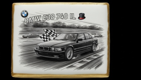 Ciastko lukier Auto Fan PASJA BMW E38 740iL