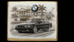 Ciastko lukier Auto Fan PASJA BMW E38 740iL