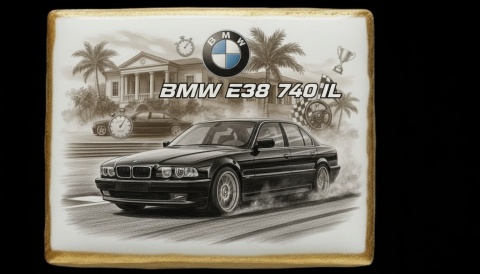 Ciastko lukier Auto Fan PASJA BMW E38 740iL