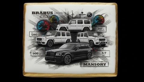 Ciastko lukier Auto Fan PASJA BRABUS GCLASS