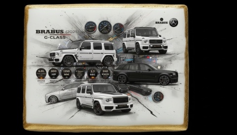 Ciastko lukier Auto Fan PASJA BRABUS GClass 2025