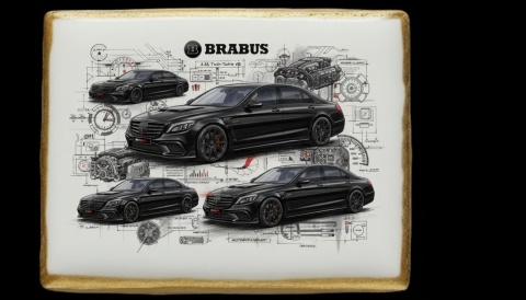 Ciastko lukier Auto Fan PASJA BRABUS MOTORYZACYJNIE