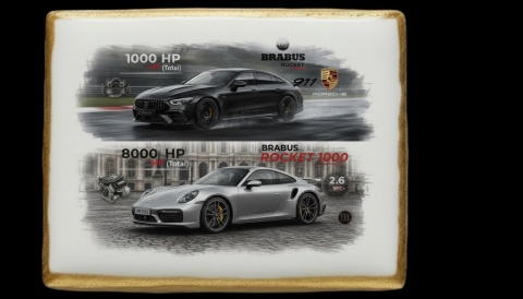 Ciastko lukier Auto Fan PASJA BRABUS ROCKET 911