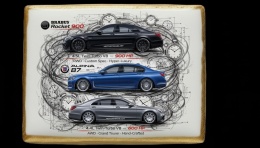 Ciastko lukier Auto Fan PASJA BRABUS Rocket 900 i Alpina B7