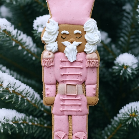 Ciastko lukier Twój tekst bilecik Dziadek do Orzechów w pastelach figurka