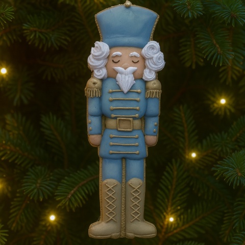 Ciastko lukier Twój tekst bilecik Dziadek do Orzechów figurka
