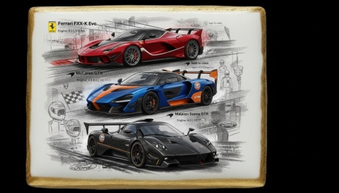 Ciastko lukier Auto Fan PASJA FERRARI FXXK EVO