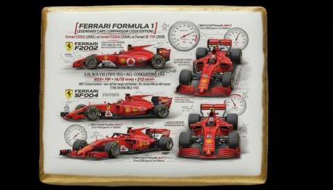 Ciastko lukier Auto Fan PASJA  Ferrari na Bakegramie