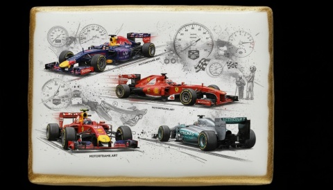 Ciastko lukier Auto Fan PASJA  Formula 1 w Akcji