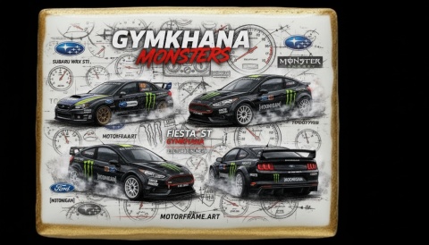 Ciastko lukier Auto Fan PASJA  Gymkhana Monsters