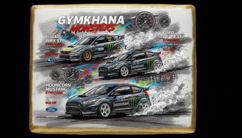 Ciastko lukier Auto Fan PASJA Gymkhana Monsters