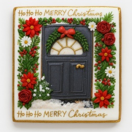 Ciastko lukier twój tekst Ho Ho Ho Merry Christmas