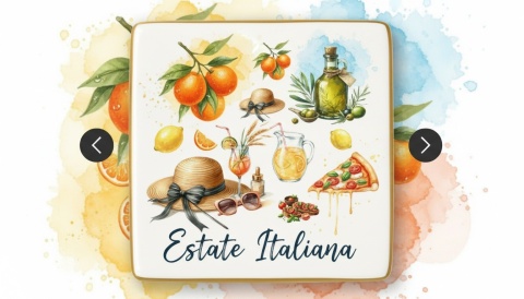 Ciastko lukier twój tekst I Love Food Italian Dreams in Cookie Form