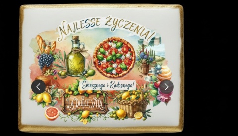Ciastko lukier twój tekst I Love Food Najlepsze Życzenia w Kwiatowej Opra