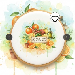Ciastko lukier twój tekst I Love Food Słodycz z odrobiną kwiatowego uroku