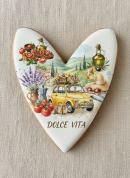Ciastko lukier twój tekst I Love food Słodki telegram prosto z Toskanii
