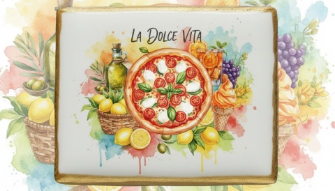 Ciastko lukier twój tekst I Love food la dolce vita w wersji ciasteczkowej