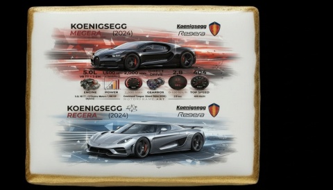 Ciastko lukier Auto Fan PASJA Koenigsegg Megera (2024)