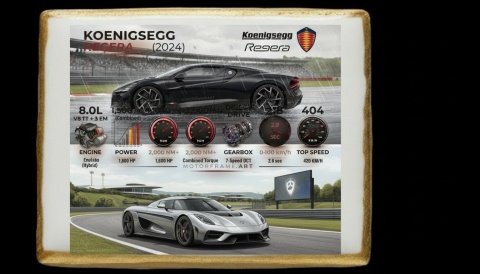 Ciastko lukier Auto Fan PASJA Koenigsegg Regera