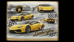 Ciastko lukier Auto Fan PASJA Lamborghini w Ruchu