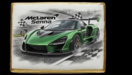Ciastko lukier Auto Fan PASJA McLaren Senna na Bakegramie