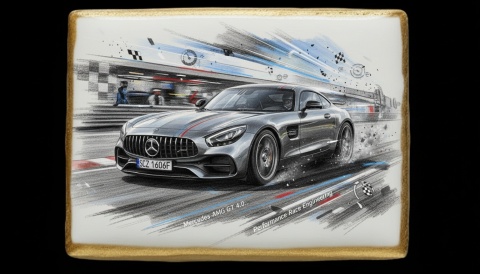 Ciastko lukier Auto Fan PASJA MercedesAMG GT 4.0