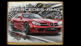 Ciastko lukier Auto Fan PASJA MercedesAMG SLR