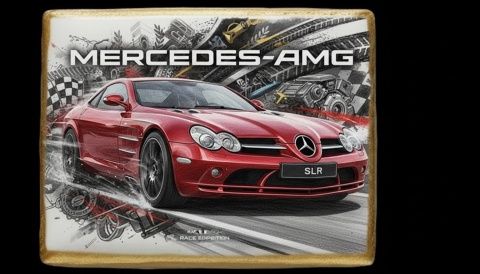 Ciastko lukier Auto Fan PASJA MercedesAMG SLR