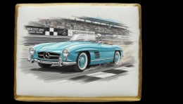 Ciastko lukier Auto Fan PASJA MercedesBenz 300 SL
