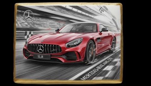 Ciastko lukier Auto Fan PASJA MercedesBenz AMG GTR