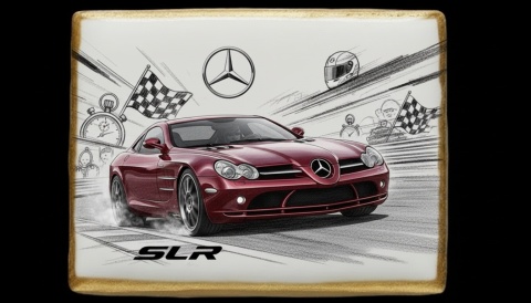 Ciastko lukier Auto Fan PASJA Mercedes SLR