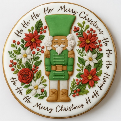 Ciastko lukier twój tekst Nutcracker Christmas Cookie Dziadek Orzechów