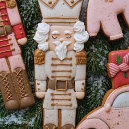 Ciastko lukier Twój tekst bilecik Ornament Świąteczny Dziadek do Orzechów figurka