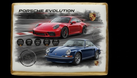 Ciastko lukier Auto Fan PASJA PORSCHE EVOLUTION