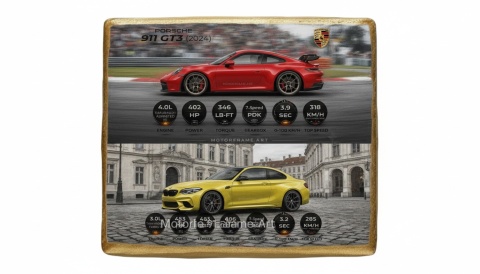 Ciastko lukier Auto Fan PASJA Porsche 911 GT3
