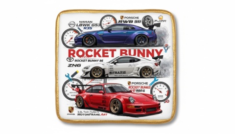 Ciastko lukier Auto Fan PASJA ROCKET BUNNY