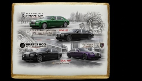 Ciastko lukier Auto Fan PASJA RollsRoyce Phantom