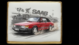 Ciastko lukier Auto Fan PASJA SAAB Turbo na Torze